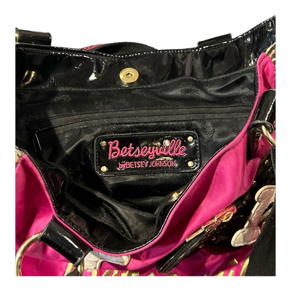 Betsey Johnson Betseyville Pink Leopard Tote  Tote Bag - Picture 8 of 8